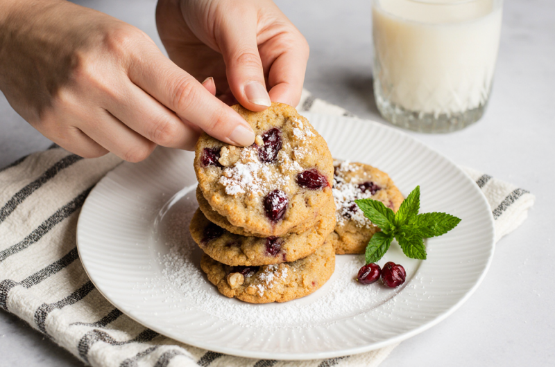 Caramel Cranberry Pecan Cookies Recipe